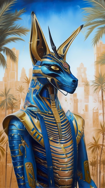 Anubis el dios egipcio del inframundo IA generativa