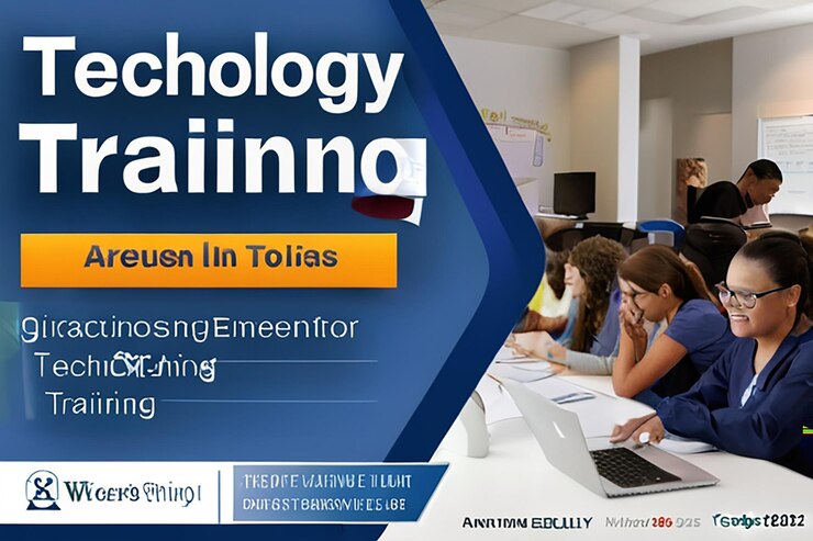 Foto anúncio de um seminário de formação tecnológica