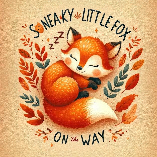 Anúncio do bebé Sneaky Little Fox