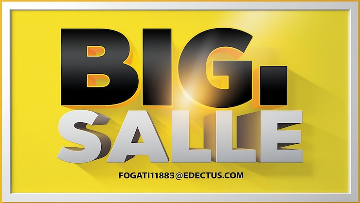 Foto anuncio de una gran venta diseño gráfico de fondo amarillo