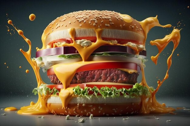 Anuncio de hamburguesas hecho por burger king.