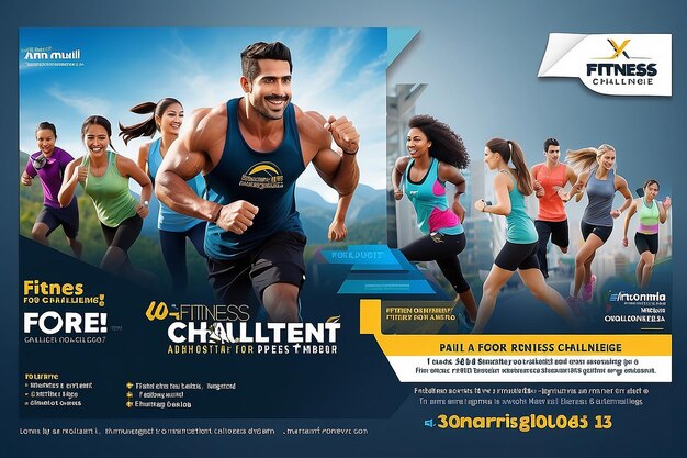 Foto anuncio de inscripción en el desafío de fitness