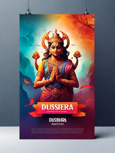 anuncios creativos de feliz Dussehra y diseño de banners de publicaciones en las redes sociales