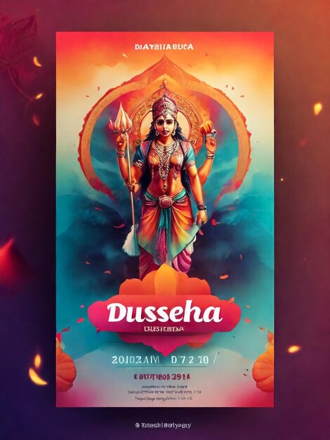 anúncios criativos de feliz Dussehra e design de banners de mídia social