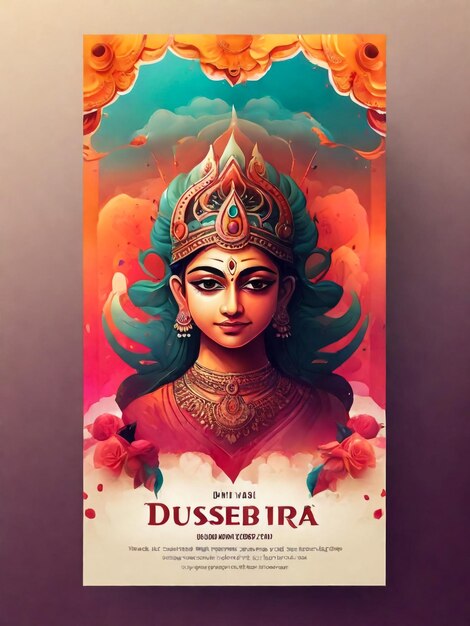 anúncios criativos de feliz Dussehra e design de banners de mídia social