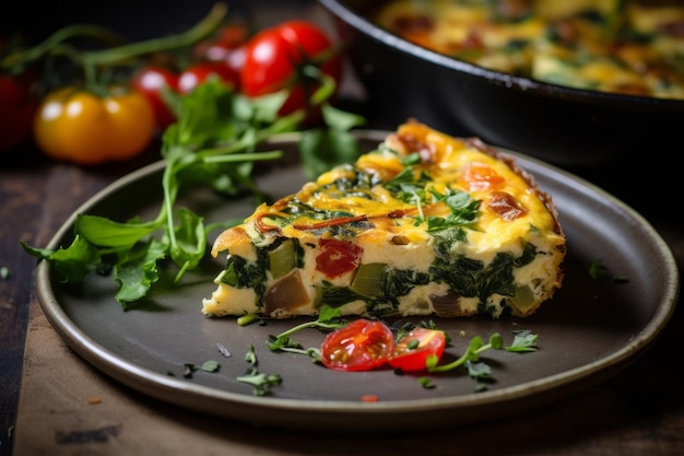 AnyVeggie Frittata cena Receta Fotografía de comida