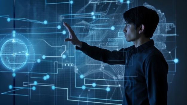 Ao desenvolver um sistema de segurança, um programador usa hologramas para verificar dados e IA generativa