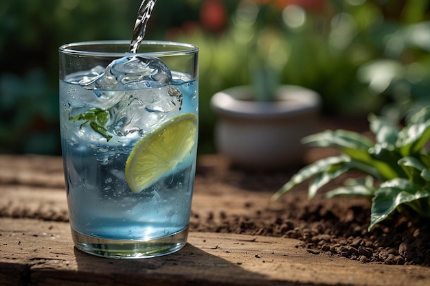 Apagar a sede refrescante sentidos jardim magia ar