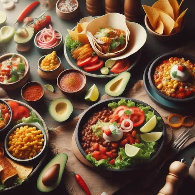 Aparência deliciosa de comida mexicana para banner de mídia social