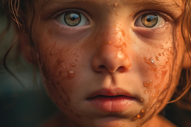 Foto aparición querida de un niño pequeño celebración del día de los niños