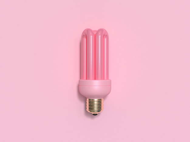 apartamento leigos lâmpada mínima rosa renderização em 3d