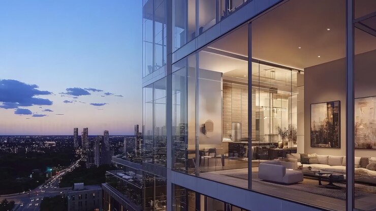 Apartamento de lujo con un paisaje urbano impresionante