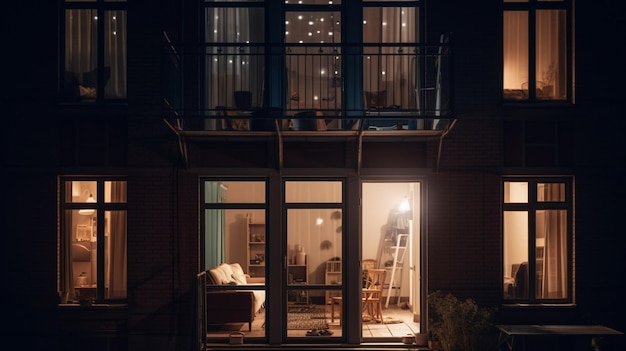 Apartamento con luz de una ventana.