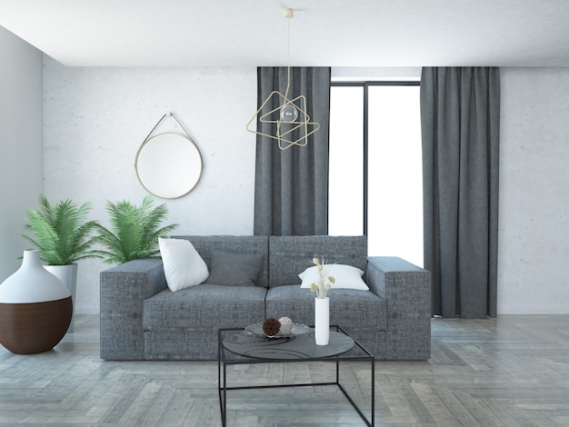 Apartamento moderno, elegante y lujoso salón.