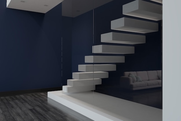 Apartamento moderno con escaleras