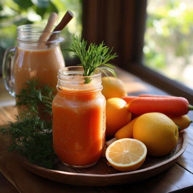 Apenas uma pitada de suco de cenoura