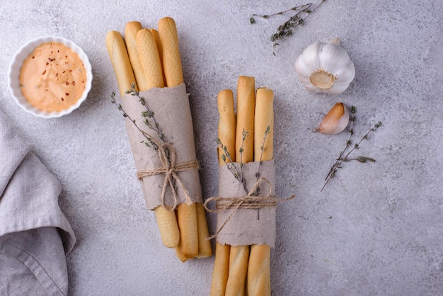 Aperitivo tradicional grissini italiano breadstick