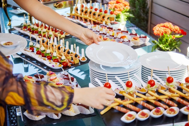 Aperitivos buffet de recepción