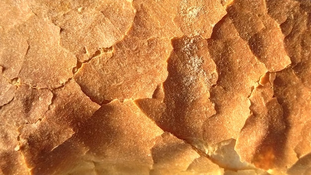 Apetitosa crosta de pão de farinha de trigo Pastelaria fresca na padaria Crosta no pão A estrutura da massa assada Produto que contém glúten Contra-indicado em diabetes e dietas de emagrecimento