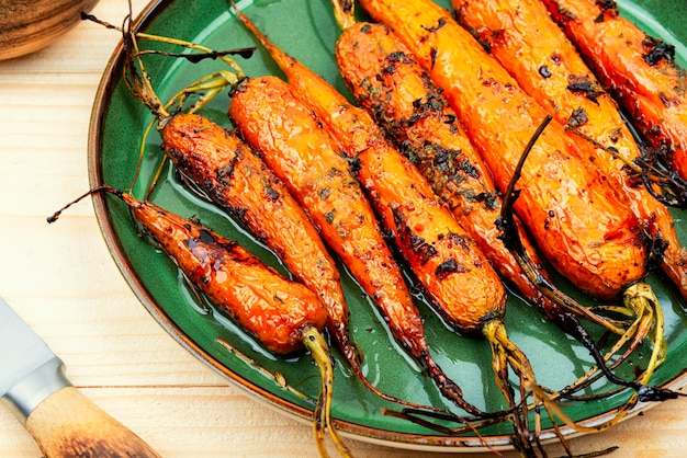 Apetitosas zanahorias al horno