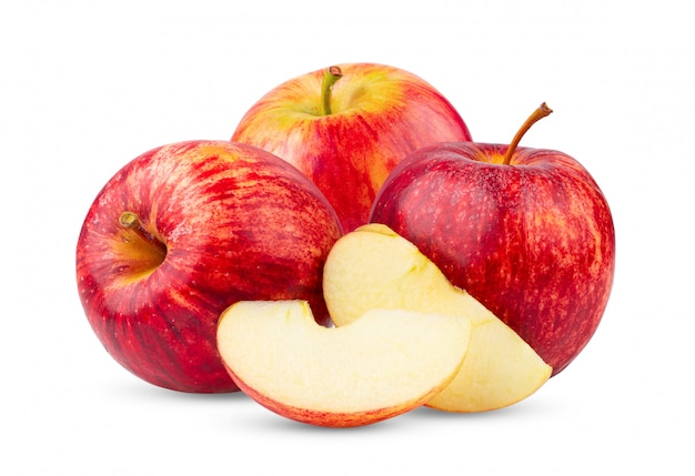 Apfel auf Weiß