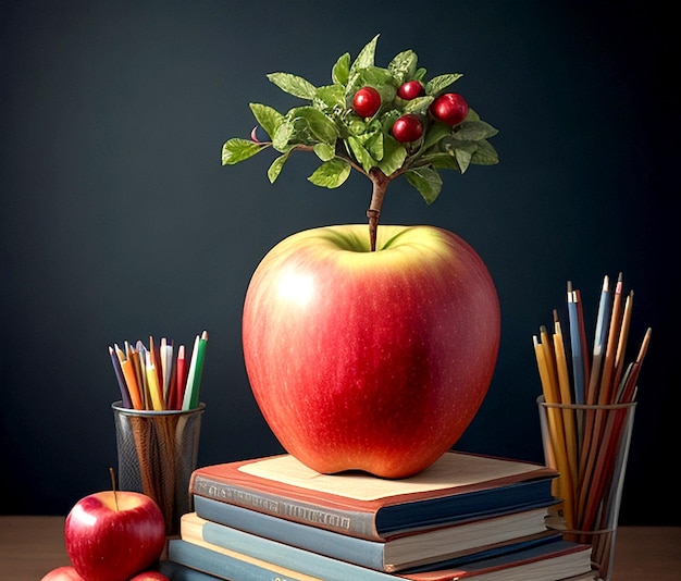 Apfel und Bücher Generative KI