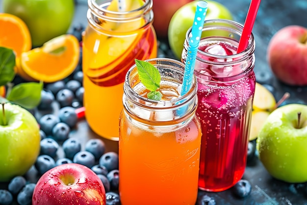 Apfelsaft in einem städtischen Loft