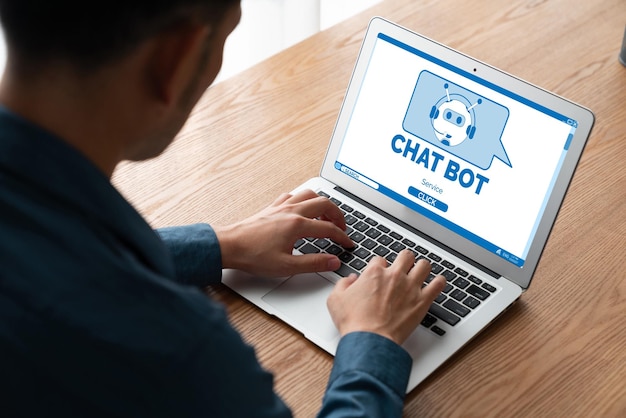Aplicação de software de chatbot para negócios on-line modernos
