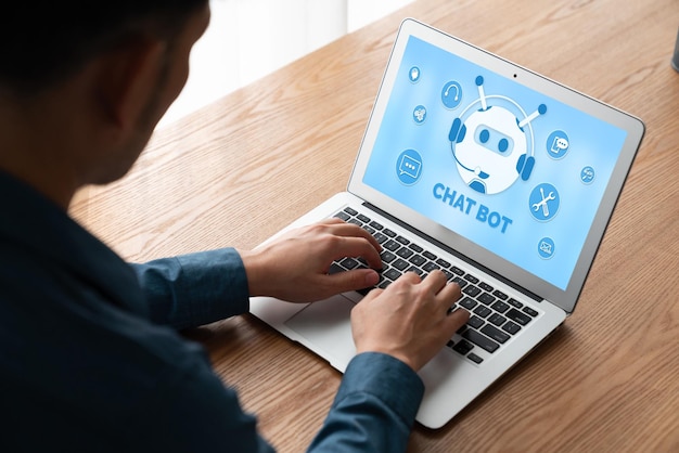 Aplicação de software de chatbot para negócios on-line modernos