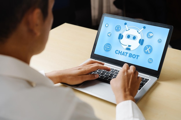 Aplicação de software de chatbot para negócios on-line modernos