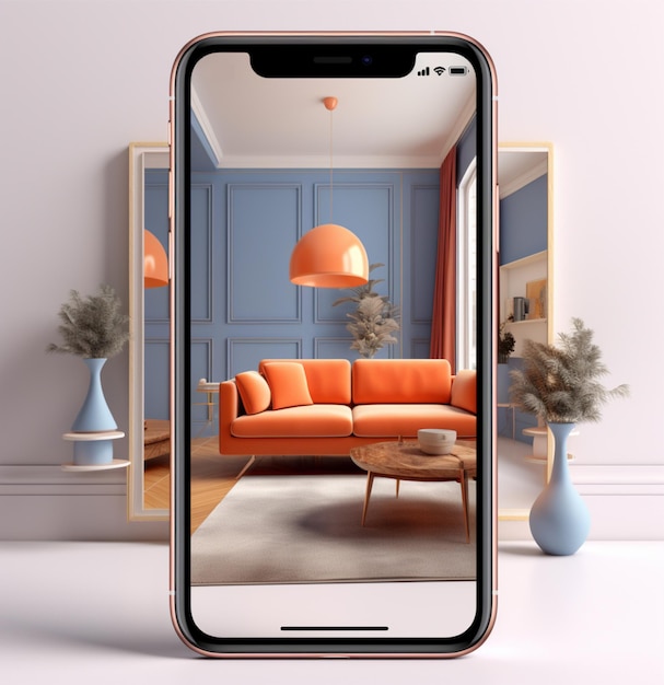 Foto aplicación de diseño de interiores de realidad virtual para iphone