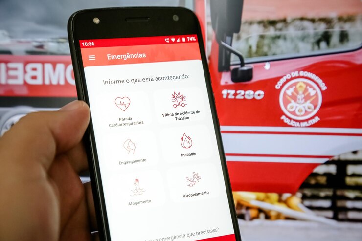 Foto aplicación para llamar a los bomberos en caso de emergencia