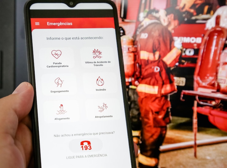 Foto aplicación para llamar a los bomberos en caso de emergencia