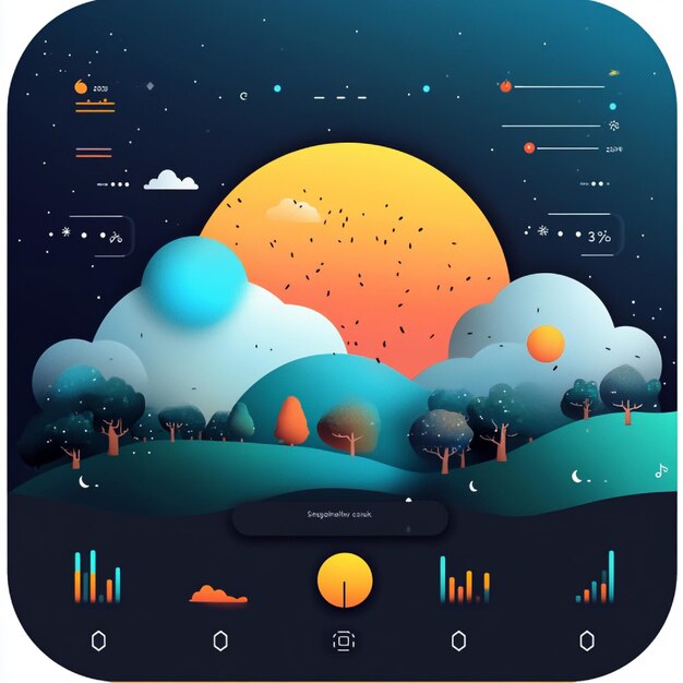 Aplicación meteorológica con vistas de pronóstico deslizables y mapas meteorológicos interactivos