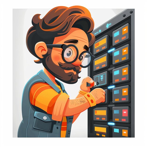 Aplicación móvil de desarrollador web en una ilustración tecnológica