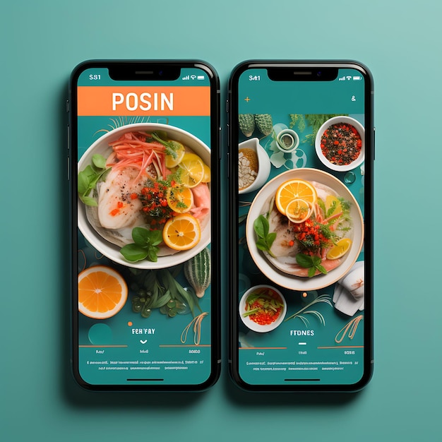 La aplicación móvil de Pho Fusion Fusion inspiró el diseño con un enfoque en el menú de comida y bebida vietnamita