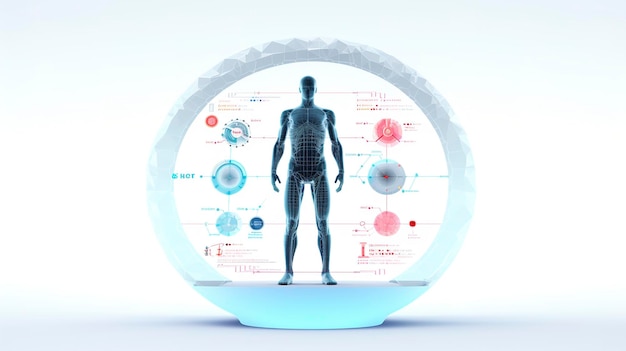 Aplicación de seguimiento de la nutrición una toma de cuerpo completo de un solo