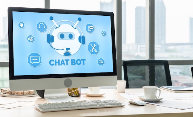 Aplicación de software Chatbot para negocios en línea de moda que responde automáticamente a las preguntas de los clientes.