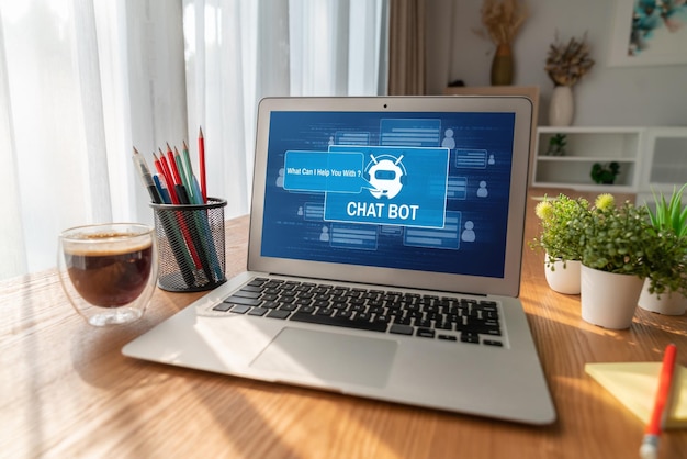 Foto aplicación de software de chatbot para negocios en línea de moda.