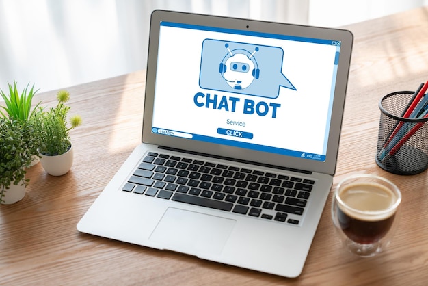 Foto aplicación de software de chatbot para negocios en línea de moda