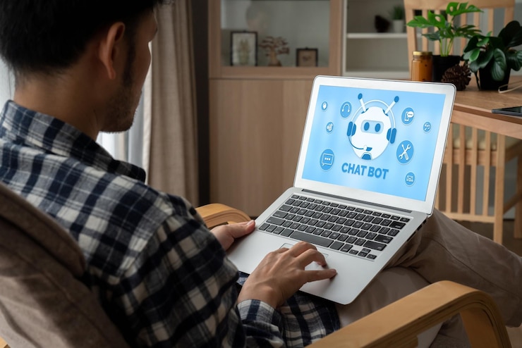 Foto aplicación de software de chatbot para negocios en línea de moda