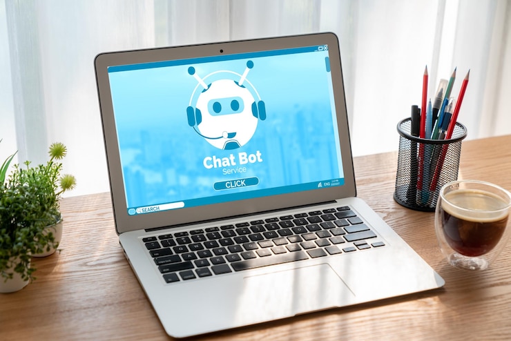 Foto aplicación de software de chatbot para negocios en línea de moda