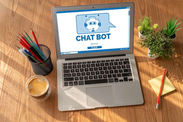 Foto aplicación de software chatbot para negocios en línea de moda