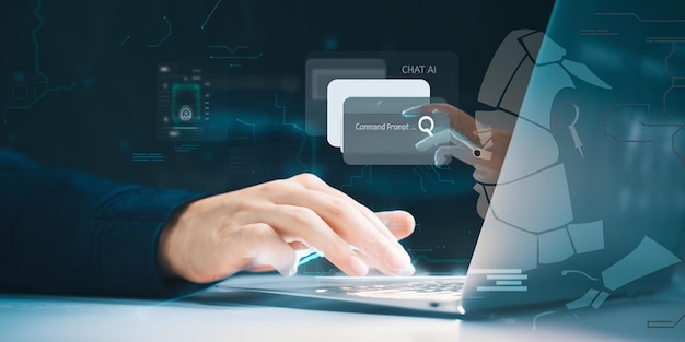Aplicación de software de chatbot para negocios en línea modernos que responden automáticamente a las preguntas de los clientes