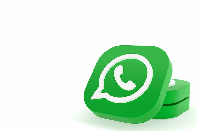 Aplicación de whatsapp logo verde icono 3d render