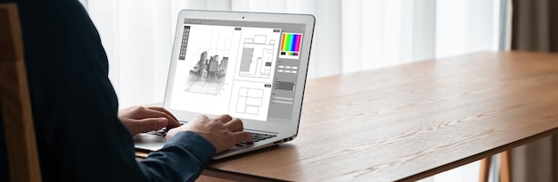 Aplicativo de software moderno de design arquitetônico para negócios de arquiteto