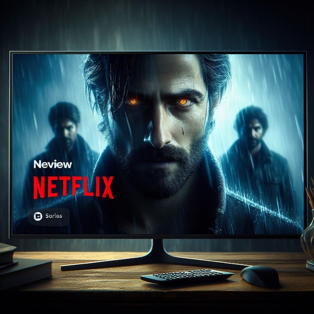 aplicativo Netflix de bingewatching inteligente na TV para uma experiência de streaming de vídeo envolvente e moderna