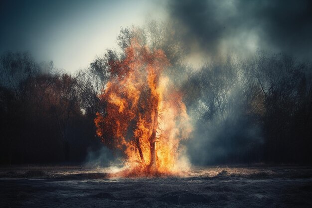 Apocalipsis fuego y derretimiento del planeta tierra Calentamiento global del clima clima Un problema común Salvar y proteger el planeta tierra importancia y necesidad ecología