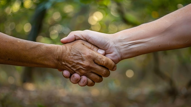 Foto apoio inabalável um símbolo de verdadeira amizade através da jornada de life39s