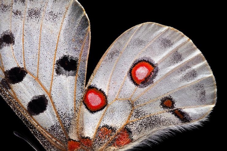 Foto apollo asas de borboleta textura fundo macro fotografia asas de borboleta